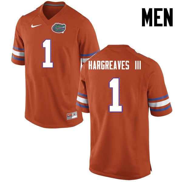 NCAA Florida Gators Vernon Hargreaves III Men's #1 Nike Orange Stitched Authentic College Football Jersey LKN0464IG